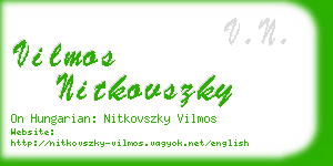 vilmos nitkovszky business card